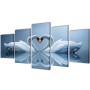 Decorative set of canvases for the wall, swan model, 200 x 100 cm by vidaXL, Posters, prints and visual art - Ref: Foro24-241...