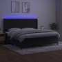 Box spring bed with mattress and LED black velvet 200x200 cm by vidaXL, Beds and slatted bases - Ref: Foro24-3139585, Price: ...