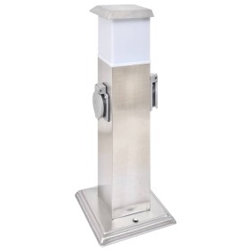 Column with garden sockets with stainless steel lamp by vidaXL, wall sockets - Ref: Foro24-41238, Price: 63,49 €, Discount: %