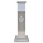 Columna con enchufes de jardín con lámpara acero inoxidable de vidaXL, Enchufes de pared - Ref: Foro24-41238, Precio: 63,21 €...