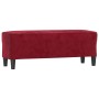 Banco de terciopelo rojo vino tinto 100x35x41 cm de vidaXL, Bancos - Ref: Foro24-349425, Precio: 65,26 €, Descuento: %