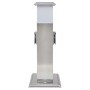 Columna con enchufes de jardín con lámpara acero inoxidable de vidaXL, Enchufes de pared - Ref: Foro24-41238, Precio: 63,21 €...