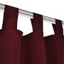 2 cortinas micro-satinadas con trabillas color burdeos, 140 x 245 cm de vidaXL, Cortinas y visillos - Ref: Foro24-130364, Pre...