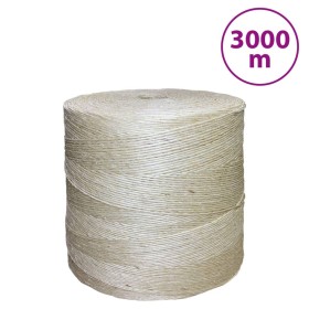 100% sisal rope 2 mm 3000 m by vidaXL, Ropes and metal cords - Ref: Foro24-155003, Price: 81,99 €, Discount: %