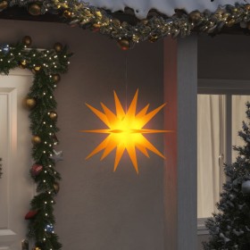 Lámpara estrella Moravia con LED plegable amarilla 57 cm de vidaXL, Luces de Navidad - Ref: Foro24-356189, Precio: 24,74 €, D...