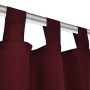 2 burgundy-colored micro-satin curtains with tabs, 140 x 175 cm by vidaXL, Curtains and curtains - Ref: Foro24-130362, Price:...