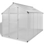 Invernadero de aluminio reforzado con marco base 4,6 m² de vidaXL, Invernaderos - Ref: Foro24-41317, Precio: 376,88 €, Descue...