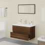 Set de muebles de baño madera contrachapada marrón roble de vidaXL, Muebles de baño - Ref: Foro24-3120350, Precio: 222,46 €, ...