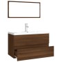 Set de muebles de baño madera contrachapada marrón roble de vidaXL, Muebles de baño - Ref: Foro24-3120350, Precio: 222,46 €, ...