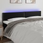 Cabecero con LED cuero sintético negro 180x5x78/88 cm de vidaXL, Cabeceros y pies de cama - Ref: Foro24-3121574, Precio: 64,3...