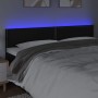 Cabecero con LED cuero sintético negro 180x5x78/88 cm de vidaXL, Cabeceros y pies de cama - Ref: Foro24-3121574, Precio: 64,3...