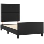 Bed frame with headboard black synthetic leather 90x200 cm by vidaXL, Beds and slatted bases - Ref: Foro24-3125488, Price: 14...