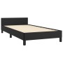 Bed frame with headboard black synthetic leather 90x200 cm by vidaXL, Beds and slatted bases - Ref: Foro24-3125488, Price: 14...