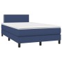 Box spring bed with blue fabric mattress 120x200 cm by vidaXL, Beds and slatted bases - Ref: Foro24-3139967, Price: 387,27 €,...