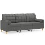 3-seater sofa with dark gray fabric cushions, 180 cm by vidaXL, Sofas - Ref: Foro24-3200791, Price: 278,54 €, Discount: %