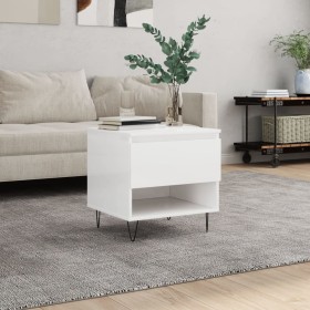 Engineered wood glossy white coffee table 50x46x50 cm by vidaXL, Coffee table - Ref: Foro24-830912, Price: 44,99 €, Discount: %