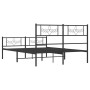 Black metal headboard and footboard bed frame 140x200 cm by vidaXL, Beds and slatted bases - Ref: Foro24-355286, Price: 108,6...