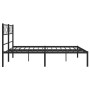 Bed frame with black metal headboard 160x200 cm by vidaXL, Beds and slatted bases - Ref: Foro24-372280, Price: 99,99 €, Disco...