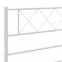 Metal bed frame with white headboard 120x200 cm by vidaXL, Beds and slatted bases - Ref: Foro24-372324, Price: 87,01 €, Disco...