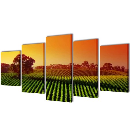 Decorative set of canvases for the wall, meadow model, 200 x 100 cm by vidaXL, Posters, prints and visual art - Ref: Foro24-2...