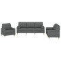 Set Sofas mit Kissen 3 Stück dunkelgrauer Stoff von vidaXL, Sofas - Ref: Foro24-3201259, Preis: 698,84 €, Rabatt: %