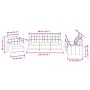 Set Sofas mit Kissen 3 Stück dunkelgrauer Stoff von vidaXL, Sofas - Ref: Foro24-3201259, Preis: 698,84 €, Rabatt: %