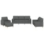 Set Sofas mit Kissen 4 Stück dunkelgrauer Stoff von vidaXL, Sofas - Ref: Foro24-3201267, Preis: 752,05 €, Rabatt: %