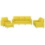 Set Sofas mit Kissen 4 Stück hellgelber Stoff von vidaXL, Sofas - Ref: Foro24-3201271, Preis: 701,12 €, Rabatt: %