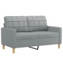 Set von Sofas mit 2 Stück Kissen aus hellgrauem Stoff von vidaXL, Sofas - Ref: Foro24-3201290, Preis: 463,95 €, Rabatt: %