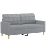 Set von Sofas mit 2 Stück Kissen aus hellgrauem Stoff von vidaXL, Sofas - Ref: Foro24-3201290, Preis: 463,95 €, Rabatt: %