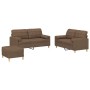 Set Sofas mit Kissen 3 Stück brauner Stoff von vidaXL, Sofas - Ref: Foro24-3201301, Preis: 547,74 €, Rabatt: %