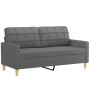 Set Sofas mit Kissen 3 Stück dunkelgrauer Stoff von vidaXL, Sofas - Ref: Foro24-3201299, Preis: 517,35 €, Rabatt: %