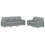 2-piece light gray fabric sofa set with cushions by vidaXL, Sofas - Ref: Foro24-3201322, Price: 548,84 €, Discount: %