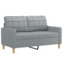 Set von Sofas mit 2 Stück Kissen aus hellgrauem Stoff von vidaXL, Sofas - Ref: Foro24-3201322, Preis: 548,84 €, Rabatt: %