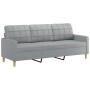 Set von Sofas mit 2 Stück Kissen aus hellgrauem Stoff von vidaXL, Sofas - Ref: Foro24-3201322, Preis: 548,84 €, Rabatt: %