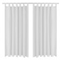 Micro-satin curtains with loops 2 units white 140x245 cm by vidaXL, Curtains and curtains - Ref: Foro24-130361, Price: 28,46 ...