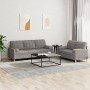 Sofa set with 2 pieces of gray taupe fabric cushions by vidaXL, Sofas - Ref: Foro24-3201329, Price: 587,48 €, Discount: %