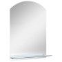 Wall mirror with tempered glass shelf 20x40 cm by vidaXL, Mirrors - Ref: Foro24-249429, Price: 16,01 €, Discount: %