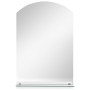 Wall mirror with tempered glass shelf 20x40 cm by vidaXL, Mirrors - Ref: Foro24-249429, Price: 16,01 €, Discount: %