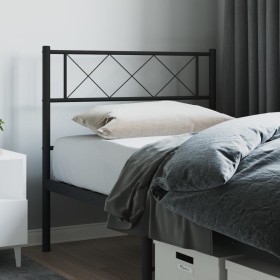 Black metal headboard 90 cm by vidaXL, Headboards and footboards - Ref: Foro24-372305, Price: 21,99 €, Discount: %