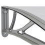 Gray polycarbonate door canopy 400x100 cm by vidaXL, Awnings - Ref: Foro24-153601, Price: 154,50 €, Discount: %