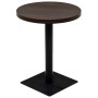 Bistro bar table made of dark ash MDF and steel, round, 60x75 cm. by vidaXL, Kitchen and dining tables - Ref: Foro24-245609, ...