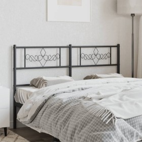 Black metal headboard 150 cm by vidaXL, Headboards and footboards - Ref: Foro24-355301, Price: 34,07 €, Discount: %