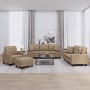 4-piece sofa set with cappuccino synthetic leather cushions by vidaXL, Sofas - Ref: Foro24-3201357, Price: 781,74 €, Discount: %