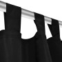 2 black micro-satin curtains with loops, 140 x 225 cm by vidaXL, Curtains and curtains - Ref: Foro24-130354, Price: 25,37 €, ...