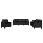 Set Sofas mit Kissen 3 Stück Kunstleder schwarz von vidaXL, Sofas - Ref: Foro24-3201348, Preis: 720,00 €, Rabatt: %