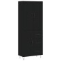 Aparador alto madera contrachapada negro 69,5x34x180 cm de vidaXL, Aparadores - Ref: Foro24-3198106, Precio: 170,99 €, Descue...