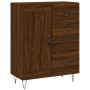 Aparador alto madera contrachapada marrón roble 69,5x34x180 cm de vidaXL, Aparadores - Ref: Foro24-3198112, Precio: 156,38 €,...