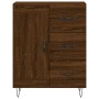 Aparador alto madera contrachapada marrón roble 69,5x34x180 cm de vidaXL, Aparadores - Ref: Foro24-3198112, Precio: 156,38 €,...