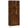 Tall smoked oak plywood highboard 69.5x34x180 cm by vidaXL, Sideboards - Ref: Foro24-3198110, Price: 160,86 €, Discount: %